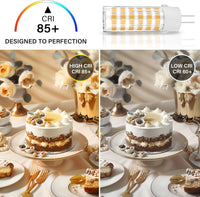Outdoor Landscape Lighting LED 12V Low Voltage 6-Pack 6W G4 12V AC/DC 2700K 600LM Non-Dimmable SMD Bi Pin LED Capsule Bulb Energy Efficient Light Package