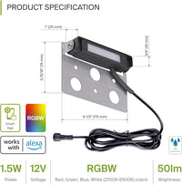 Outdoor Landscape Lighting LED 12V Low Voltage ELRA05 8-Pack 2W 4