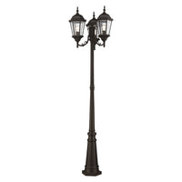 Outdoor Landscape Lighting LED 12V Low Voltage Hamilton Medium Base 3 Light Bulb Socket Outdoor 3 Head Post 86