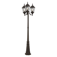 Outdoor Landscape Lighting LED 12V Low Voltage Hamilton Medium Base 3 Light Bulb Socket Outdoor 3 Head Post 86
