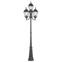 Outdoor Landscape Lighting LED 12V Low Voltage Hamilton Medium Base 4 Light Bulb Socket Outdoor 4 Head Post 24.5