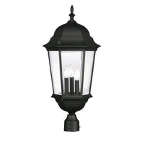 Outdoor Landscape Lighting LED 12V Low Voltage Hamilton Candelabra Base 3 Light Bulb Socket Large Outdoor Post Top Lantern 27.5