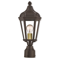 Outdoor Landscape Lighting LED 12V Low Voltage Morgan Medium Base 1 Light Bulb Socket Small Outdoor Post Top Lantern 17.75