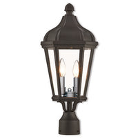 Outdoor Landscape Lighting LED 12V Low Voltage Morgan Candelabra Base 2 Light Bulb Socket Medium Outdoor Post Top Lantern 21