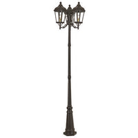Outdoor Landscape Lighting LED 12V Low Voltage Morgan Medium Base 3 Light Bulb Socket Outdoor 3 Head Post 100