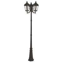 Outdoor Landscape Lighting LED 12V Low Voltage Morgan Medium Base 3 Light Bulb Socket Outdoor 3 Head Post 100