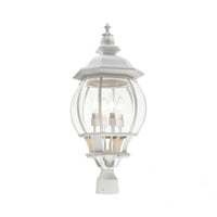 Outdoor Landscape Lighting LED 12V Low Voltage Frontenac Candelabra Base 4 Light Bulb Socket Large Outdoor Post Top Lantern 26.5