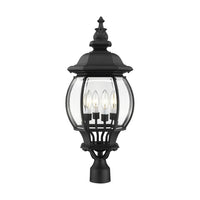 Outdoor Landscape Lighting LED 12V Low Voltage Frontenac Candelabra Base 4 Light Bulb Socket Large Outdoor Post Top Lantern 26.5