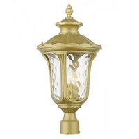 Outdoor Landscape Lighting LED 12V Low Voltage Oxford Candelabra Base 3 Light Bulb Socket Large Outdoor Post Top Lantern 21.5