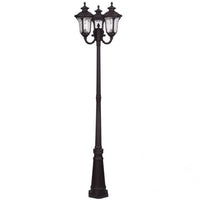 Outdoor Landscape Lighting LED 12V Low Voltage Oxford Medium Base 3 Light Bulb Socket Outdoor 3 Head Post 87