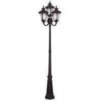 Outdoor Landscape Lighting LED 12V Low Voltage Oxford Medium Base 4 Light Bulb Socket Outdoor 4 Head Post 93