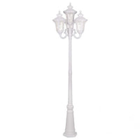 Outdoor Landscape Lighting LED 12V Low Voltage Oxford Medium Base 4 Light Bulb Socket Outdoor 4 Head Post 93
