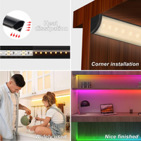 Outdoor Landscape Lighting LED 12V Low Voltage AC08 V-Shaped Corner Aluminum Channel 3.3FT/1M For Max 10mm Width LED Strip Lights Pack of 6/10/20