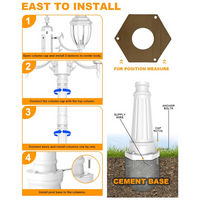 Outdoor Landscape Lighting LED 12V Low Voltage PLH02 Classic Black or White Aluminum 3-Head Post Light 92.5