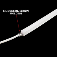 Outdoor Landscape Lighting LED 12V Low Voltage SLN12 Dotless Neon Soft Silicone Vertical Bending LED Strip Light 10x10mm 2.44W/ft DC12V/24V IP68 16.4ft with Screws and Mounting Clips