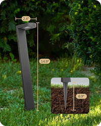 Outdoor Landscape Lighting LED 12V Low Voltage ALP21 4-Pack 5.5W 3000K LED Landscape Pathway Light Package, 12V Low Voltage Modern Path Lights