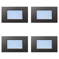 Outdoor Landscape Lighting LED 12V Low Voltage STA10 4x/8x/12x Package 3.5W 12V Low Voltage 3CCT Rectangular Waterproof Horizontal 3000K Warm White Integrated LED Aluminum Stair Step Light Fixture Dark Bronze 4 Pack