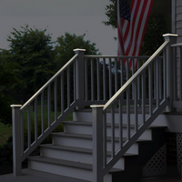 Outdoor Landscape Lighting LED 12V Low Voltage CPL03 Modern Flat-Top 12V AC/DC Low Voltage 3W 2700K/3000K 150 Lumens LED Post Cap Light for 3.5x3.5 or 4x4 Posts IP65 Waterproof