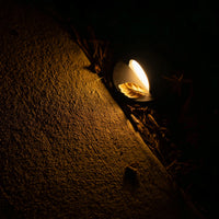 Outdoor Landscape Lighting LED 12V Low Voltage UNAL02 Primo Quarto Aluminum Round Surface Mount Half-Moon Integrated 6W 3000K LED In-Ground Well Light Low Voltage Landscape Lighting