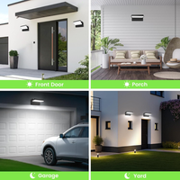 Outdoor Landscape Lighting LED 12V Low Voltage SCA05 Adjustable 20W/40W/55W 3CCT 3000K/4000K/6500K Integrated LED Wall Sconce Flood Light 9″x5.9″x4.5″ 120V Line Voltage Aluminum Wall Sconce Lighting IP65 Waterproof