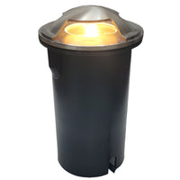 Outdoor Landscape Lighting LED 12V Low Voltage UNS05 Stainless Steel Tri Directional Three Slit In-Ground 12V Low Voltage LED In Ground Landscape Lighting MR16 Socket