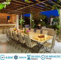 Outdoor Landscape Lighting LED 12V Low Voltage HLA01 Calvo Low Voltage Brass Yellow Cylinder Pendant 4.5W 2700K Integrated LED Aluminum Light Hanging Patio Light