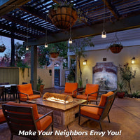 Outdoor Landscape Lighting LED 12V Low Voltage HLA03 Calvo Low Voltage Red Bronze Cylinder Pendant 4.5W 2700K Integrated LED Aluminum Light Hanging Patio Light