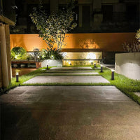 Outdoor Landscape Lighting LED 12V Low Voltage ALP51 8-Pack LED Landscape Pathway Lights Package, 2700K 2W Low Voltage 12V AC Bronze Bollard Outdoor Landscape Lighting