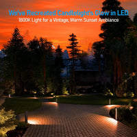 Outdoor Landscape Lighting LED 12V Low Voltage ALP54 Low Voltage Pathway Lights Package Arc-Shaped Oil-Rubbed Bronze Cast Aluminum, 7W 5CCT 12V-24V AC/DC LED Walkway Lighting IP65 Waterproof