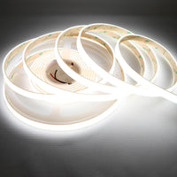 Outdoor Landscape Lighting LED 12V Low Voltage SLD25 Dotless Linear LED Dimmable, 6000K Cool White 4.27W/ft 16.4ft COB Strip Lights IP67 Waterproof Low Voltage 12mm DC12V/24V Diffused Tape Light
