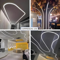 Outdoor Landscape Lighting LED 12V Low Voltage SC01 Black Silicone LED Channel with Flange Recessed Flexible Tube Cover 33ft/10M Roll
