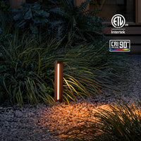 Outdoor Landscape Lighting LED 12V Low Voltage ALP54 Low Voltage Pathway Lights Package Arc-Shaped Oil-Rubbed Bronze Cast Aluminum, 7W 5CCT 12V-24V AC/DC LED Walkway Lighting IP65 Waterproof