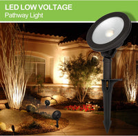 Outdoor Landscape Lighting LED 12V Low Voltage ALF01 4-Pack 7.4W 430LM LED Landscape Lighting, Die-Cast Aluminum Wall Wash Spot Light