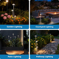 Outdoor Landscape Lighting LED 12V Low Voltage ALP70 DC24V Set of 3 White Mushroom Aluminum 3000K Warm White Integrated LED Low Voltage Path Light with Transformer Included