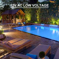 Outdoor Landscape Lighting LED 12V Low Voltage ULBA01 Aluminum Underwater Landscape AC12V 6W 3000K 580LM Integrated LED Fountain Light Pond Lighting IP68 Package of 2