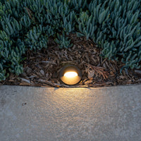 Outdoor Landscape Lighting LED 12V Low Voltage UNAL02 Primo Quarto Aluminum Round Surface Mount Half-Moon Integrated 6W 3000K LED In-Ground Well Light Low Voltage Landscape Lighting