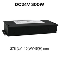 Outdoor Landscape Lighting LED 12V Low Voltage TSDC01 12V/24V DC Low Voltage Dimmable Transformers UL Listed LED Driver Outdoor Rated 24V DC 300W No Pigtail Plug