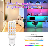 Outdoor Landscape Lighting LED 12V Low Voltage RGBCW G9 4W Smart WI-FI Control LED Light Bulb 2/3 Pack, Energy Saving RGBCW Color Changing 2700K-6500K High Voltage 120V Outdoor LED Bulb Compatible with Alexa and Google Assistant