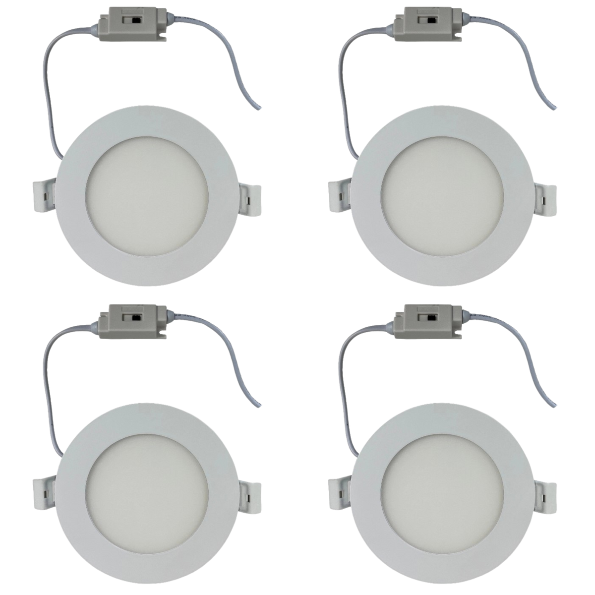Outdoor Landscape Lighting LED 12V Low Voltage CB04 4x/8x/12x Package 10W 3CCT Round Slim 12V AC/DC LED Panel Puck Light Low Voltage Lighting Fixture White 4 Pack