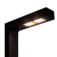 Outdoor Landscape Lighting LED 12V Low Voltage CDPA74 7W 3000K Heavy Duty Black L-Shape Cast Aluminum 12V Low Voltage LED Outdoor Landscape Path Light