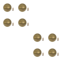 Outdoor Landscape Lighting LED 12V Low Voltage STBP06 Rein Cast Brass Round Half Moon 4x/8x/12x G4 2W Dimmable 2700K Package Step Deck Light Low Voltage Outdoor Landscape Lighting Antique Brass 8 Pack