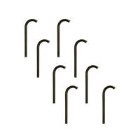 Outdoor Landscape Lighting LED 12V Low Voltage PLB21 4x/8x/12x Package Cast Brass 3W 3000K Warm White Integrated LED Cane Style Curved 12V Low Voltage Pathway Light Dark Brass 8 Pack