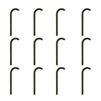 Outdoor Landscape Lighting LED 12V Low Voltage PLB21 4x/8x/12x Package Cast Brass 3W 3000K Warm White Integrated LED Cane Style Curved 12V Low Voltage Pathway Light Dark Brass 12 Pack