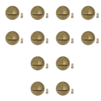 Outdoor Landscape Lighting LED 12V Low Voltage STBP06 Rein Cast Brass Round Half Moon 4x/8x/12x G4 2W Dimmable 2700K Package Step Deck Light Low Voltage Outdoor Landscape Lighting Antique Brass 12 Pack