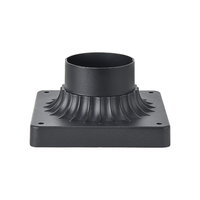 Outdoor Landscape Lighting LED 12V Low Voltage Outdoor Pier Post Light Mount Cast Aluminum Matte Black for 3