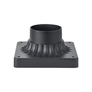 Outdoor Pier Post Light Mount Cast Aluminum Matte Black for 3" Poles and Posts - 1 Pack