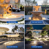 Outdoor Landscape Lighting LED 12V Low Voltage ULBA04 Aluminum Underwater Landscape 12-24V AC/DC 6W/12W/24W 3000K Warm White Integrated LED Adjustable Fountain Light Pond Lighting IP68