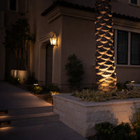 Outdoor Landscape Lighting LED 12V Low Voltage STBP04 Tulay Antique Brass Louvered Step Light Low Voltage Landscape Lighting