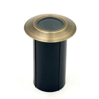 Outdoor Landscape Lighting LED 12V Low Voltage UNBP07 Mortirolo Brass / Stainless Steel In-Ground Well Light Low Voltage Outdoor Lighting Antique Brass