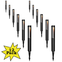 Outdoor Landscape Lighting LED 12V Low Voltage ALP53 6, 10 and 12-Pack Low Voltage Aluminum Pathway Lights Package Cast Aluminum, 3W 12V AC/DC LED Walkway Lighting 12 Pack